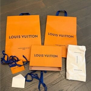 Louis Vuitton Orange Box with Blue Ribbon